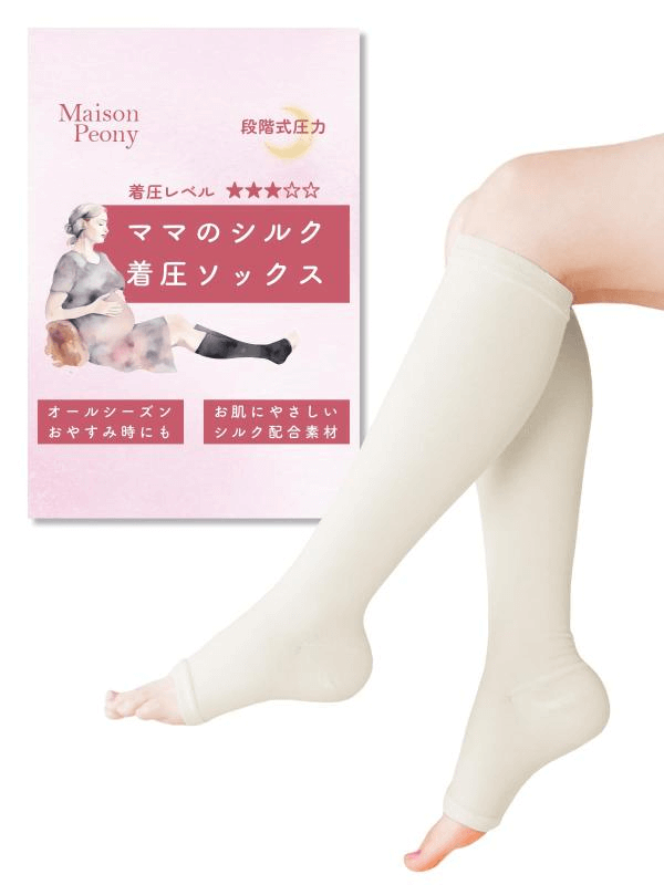 メゾンピオニー　ママのシルク着圧ソックス