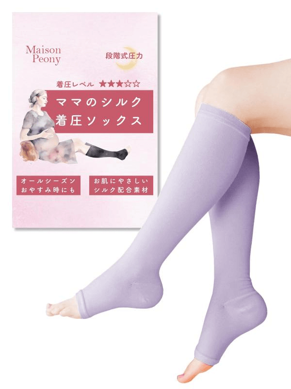 メゾンピオニー　ママのシルク着圧ソックス