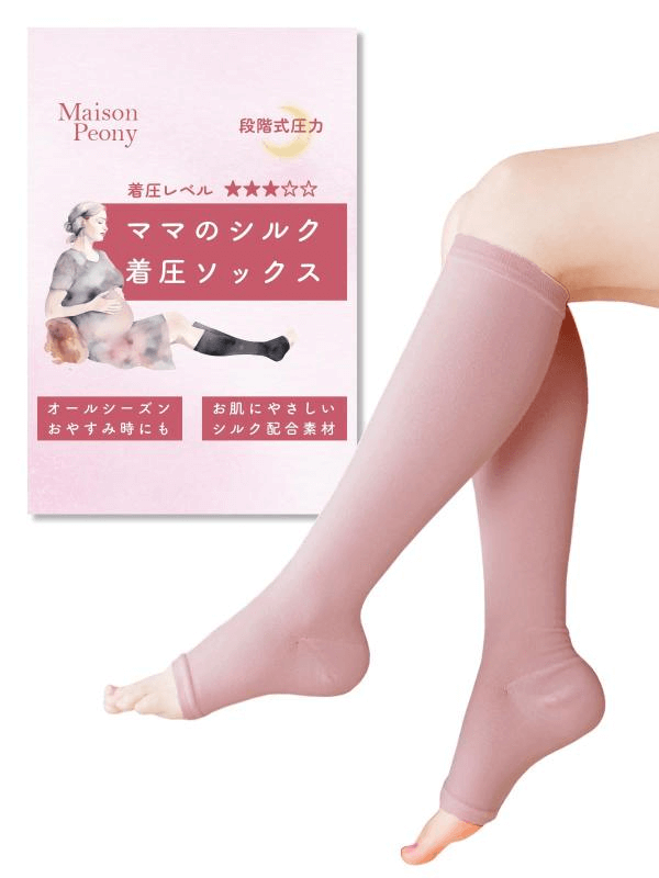 メゾンピオニー　ママのシルク着圧ソックス