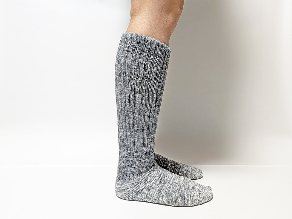 ヒオリエ 内絹 あったか2重編み靴下