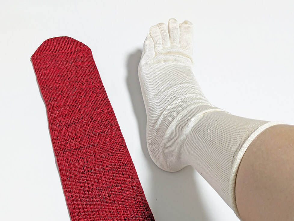 くらしきぬ お手軽冷えとり靴下 重ね履き2足セット