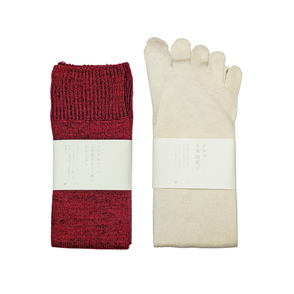 くらしきぬ お手軽冷えとり靴下 重ね履き2足セット